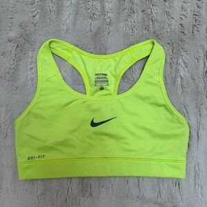 Nike Women's Neon Yellow Sports Bra